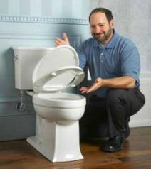 Oakland plumbing contractor presents newly installed toilet
